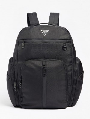 Mochilas Guess Voyager Multi-functional Hombre Negros | SE-459747