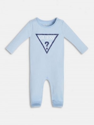 Monos Guess Triangle Logo Niños Azules Claro | SE-960506