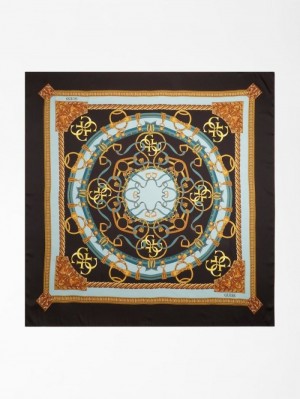 Neckerchief Guess 4g Logo Baroque Print Mujer Negros | SE-653216