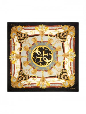 Neckerchief Guess 4g Logo Baroque Print Mujer Negros | SE-242744