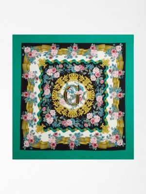 Neckerchief Guess Floral Print Mujer Verdes | SE-579627