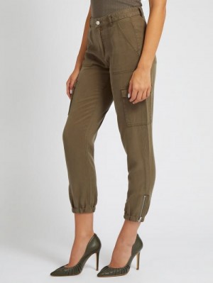 Pantalones Guess Cargo Mujer Verdes | SE-698727