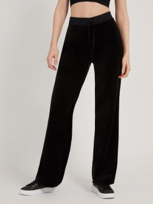 Pantalones Guess Chenille Mujer Negros | SE-799312