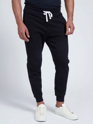 Pantalones Guess Cotton Hombre Negros | SE-481857