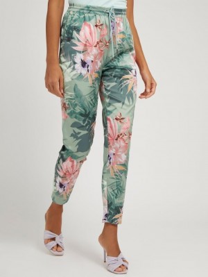 Pantalones Guess Floral Print Mujer Multi | SE-731731