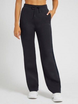 Pantalones Guess Logo Tape Mujer Grises Oscuro | SE-146925