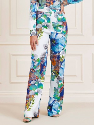 Pantalones Guess Marciano Floral Print Mujer Multicolor | SE-163697