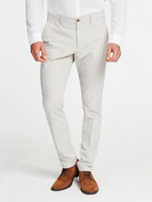 Pantalones Guess Marciano Hombre Beige | SE-543324