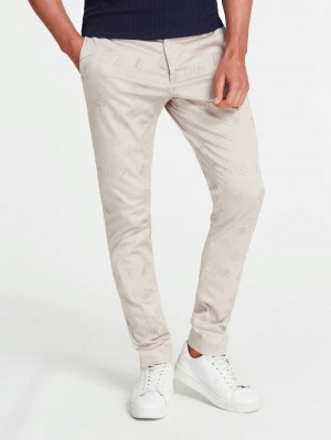 Pantalones Guess Marciano Hombre Beige | SE-440195