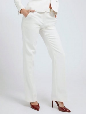 Pantalones Guess Marciano Pants Button Mujer Blancos | SE-203267