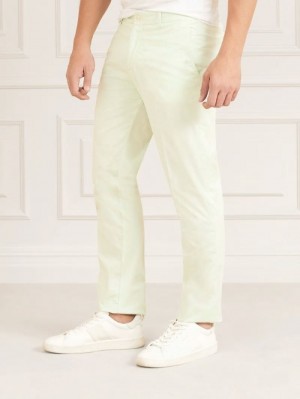 Pantalones Guess Marciano Regular Fit Hombre Amarillos Claro | SE-811493