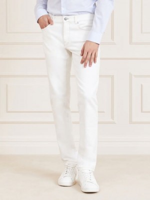 Pantalones Guess Marciano Slim Fit Hombre Blancos | SE-501973