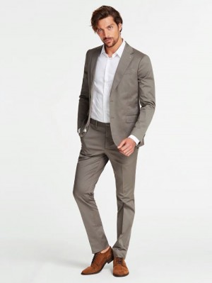 Pantalones Guess Marciano Slim Fit Hombre Grises | SE-799401