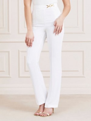 Pantalones Guess Marciano Slim Fit Mujer Creme | SE-870202