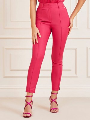 Pantalones Guess Marciano Straight Mujer Rosas | SE-393678