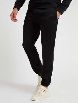 Pantalones Guess Micro Punched Hombre Negros | SE-463347