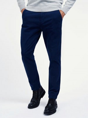 Pantalones Guess Regular Fit Hombre Azules | SE-089026