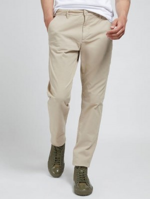 Pantalones Guess Regular Fit Hombre Beige | SE-126590