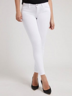 Pantalones Guess Skinny Fit Mujer Blancos | SE-846180