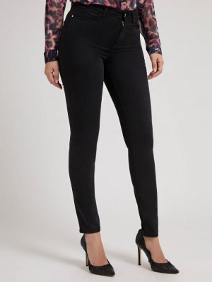 Pantalones Guess Skinny Fit Mujer Negros | SE-090788