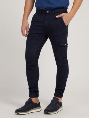 Pantalones Guess Slim Fit Cargo Hombre Azules | SE-860414