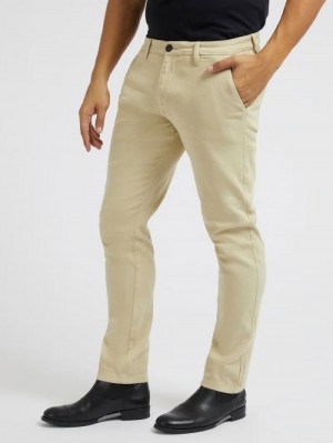 Pantalones Guess Slim Fit Chino Hombre Marrom | SE-735992