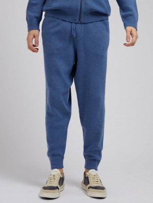 Pantalones Guess Wool Blend Hombre Azules Claro | SE-906779