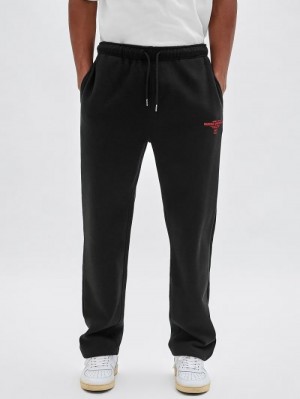 Pantalones Jogger Guess Front Logo Jogger Pant Hombre Negros | SE-228930