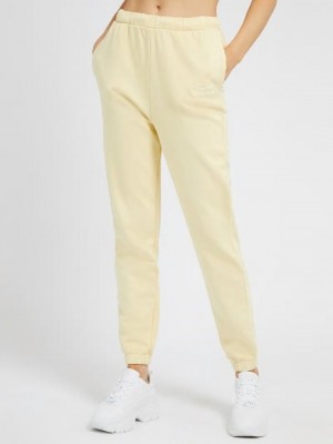 Pantalones Jogger Guess Side Logo Jogger Pant Mujer Amarillos | SE-550120