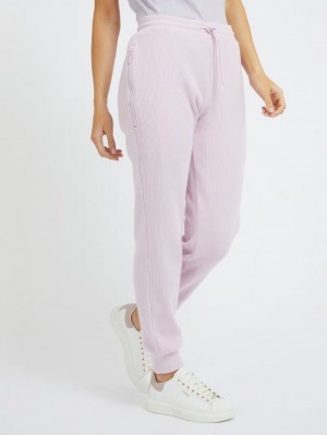 Pantalones Jogger Guess Side Logo Jogger Pant Mujer Lilac | SE-489829