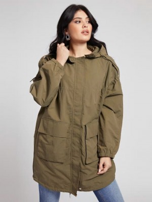 Parka Guess Cargo Pockets Mujer Marrom | SE-556079