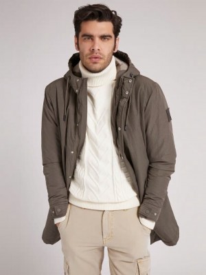 Parka Guess Front Pockets Hombre Marrom | SE-737425