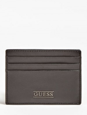 Porta Tarjetas Guess New Boston Leather Credit Hombre Negros |