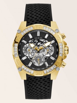 Relojes Guess Crystal Multifunction Hombre Plateados | SE-883860