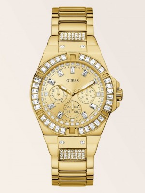 Relojes Guess Crystal Multifunction Mujer Plateados | SE-701282