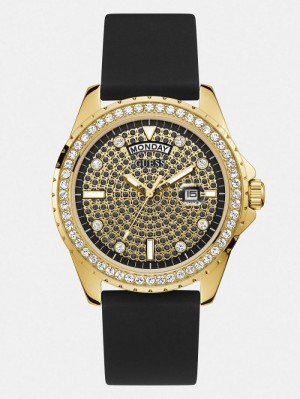 Relojes Guess Crystal Watch With Date Function Hombre Plateados | SE-455084