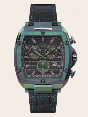 Relojes Guess GC Leather Chronograph Hombre Rainbow | SE-847152