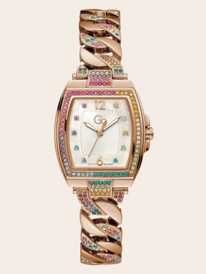 Relojes Guess GC Steel Analogue Mujer Rosas Dorados |