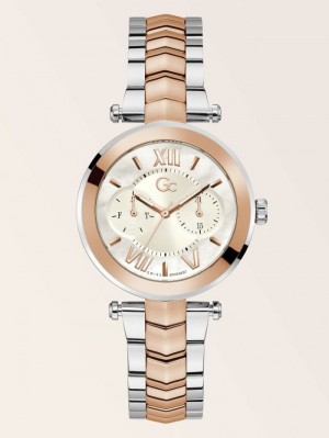 Relojes Guess GC Steel Calendar Mujer Rosas Dorados | SE-195558