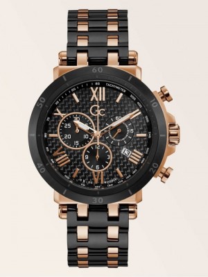 Relojes Guess GC Steel Chronograph Hombre Negros | SE-525883