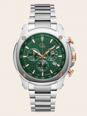 Relojes Guess GC Steel Chronograph Hombre Plateados Rosas Dorados | SE-191122