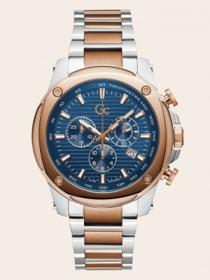 Relojes Guess GC Steel Chronograph Hombre Plateados Rosas Dorados | SE-666983