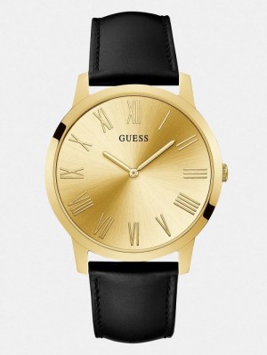 Relojes Guess Genuine Leather Analogue Hombre Plateados | SE-607264