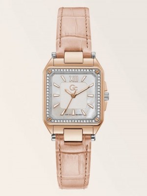 Relojes Guess Leather GC Analogue Mujer Rosas Dorados | SE-097481