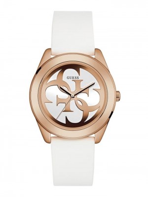 Relojes Guess Silicone Watch With 4g Logo Mujer Dorados Blancos | SE-244754