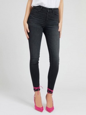 Ropa Guess Push Up Skinny Fit Mujer Grises | SE-163269