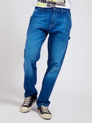 Ropa Guess Regular Fit Denim Pant Pockets Hombre Azules | SE-159287