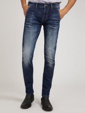 Ropa Guess Skinny Fit Hombre Azules | SE-142726