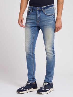 Ropa Guess Skinny Fit Hombre Azules | SE-258366