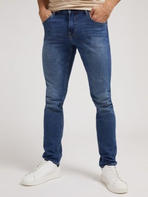 Ropa Guess Skinny Fit Hombre Azules | SE-287906